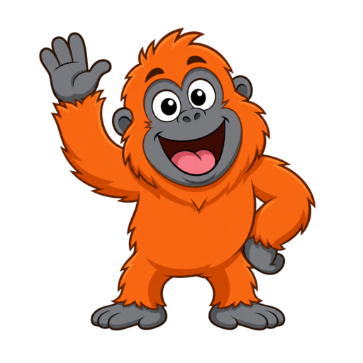 Monke Games orangutan mascot